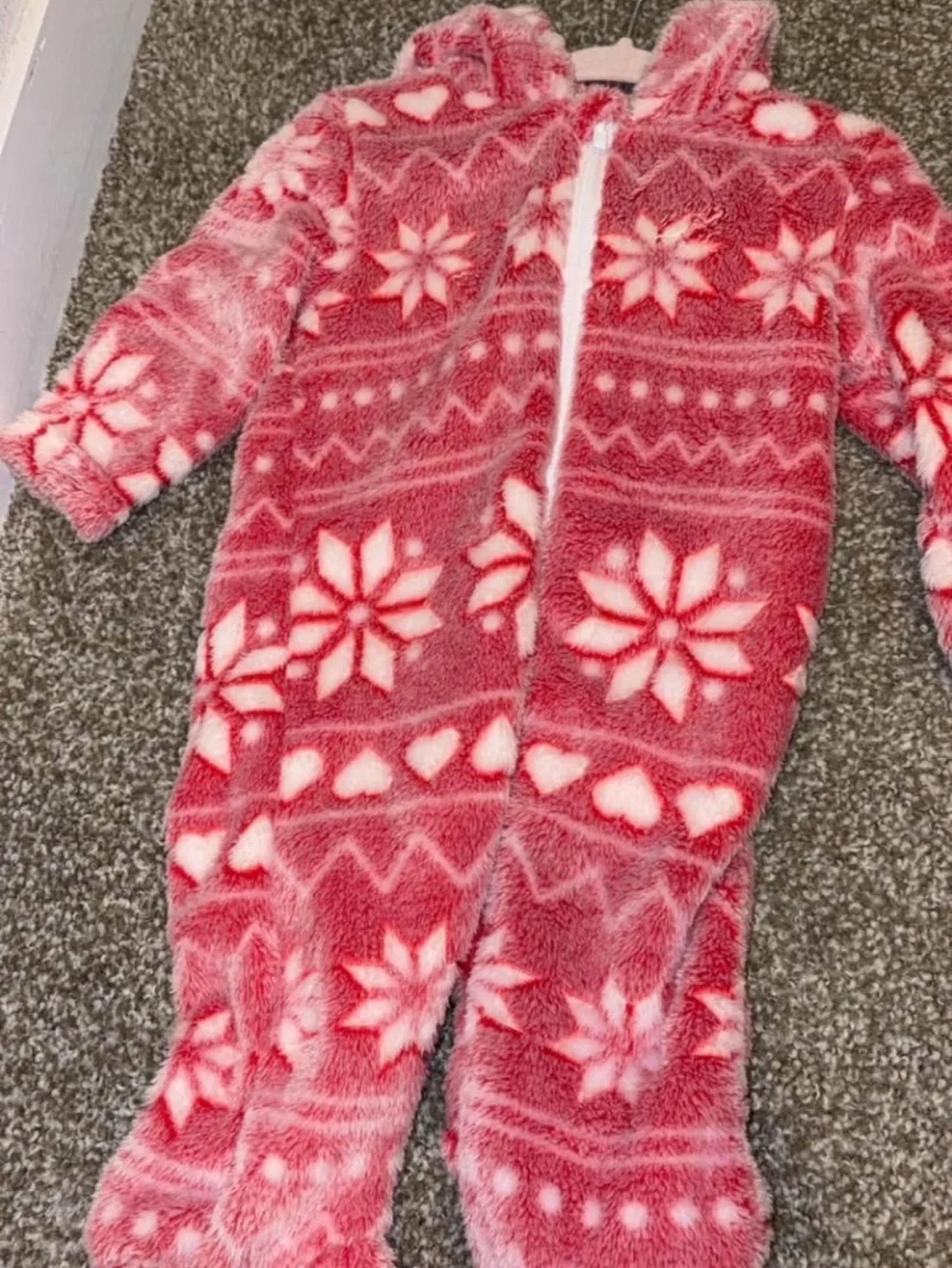 Old Navy Cream Floral Puffer One-Piece Snowsuit